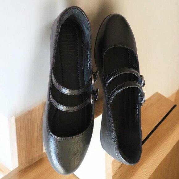 FRYE - Carson Multi Mary Jane Flats -Black - Women Size 8 - New in Box - Picture 4 of 16